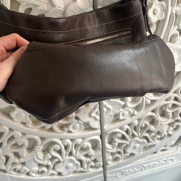 Coach Brown Pebbled Leather Crossbody Bag Adjustable Strap - Picture 8 of 9